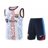 Conjunto de camiseta del FC Barcelona 2025/26 (Blanco con rojo)